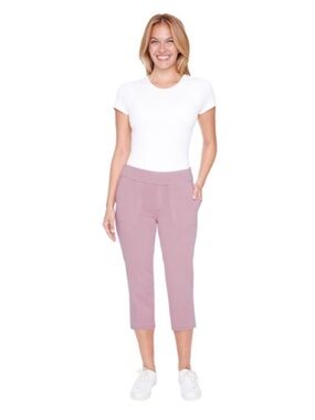 Up! Pull On Stretch Capri Pants Pink Size Medium